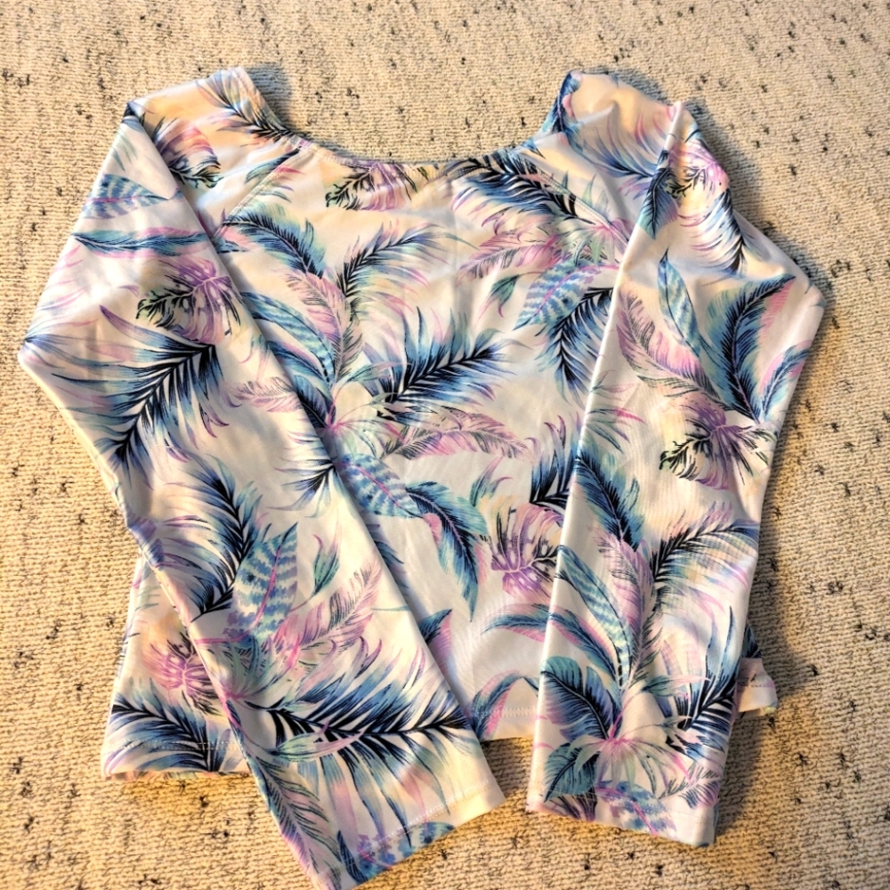Raisins Honey Rasher Long-Sleeve Swim Top for Girls XL